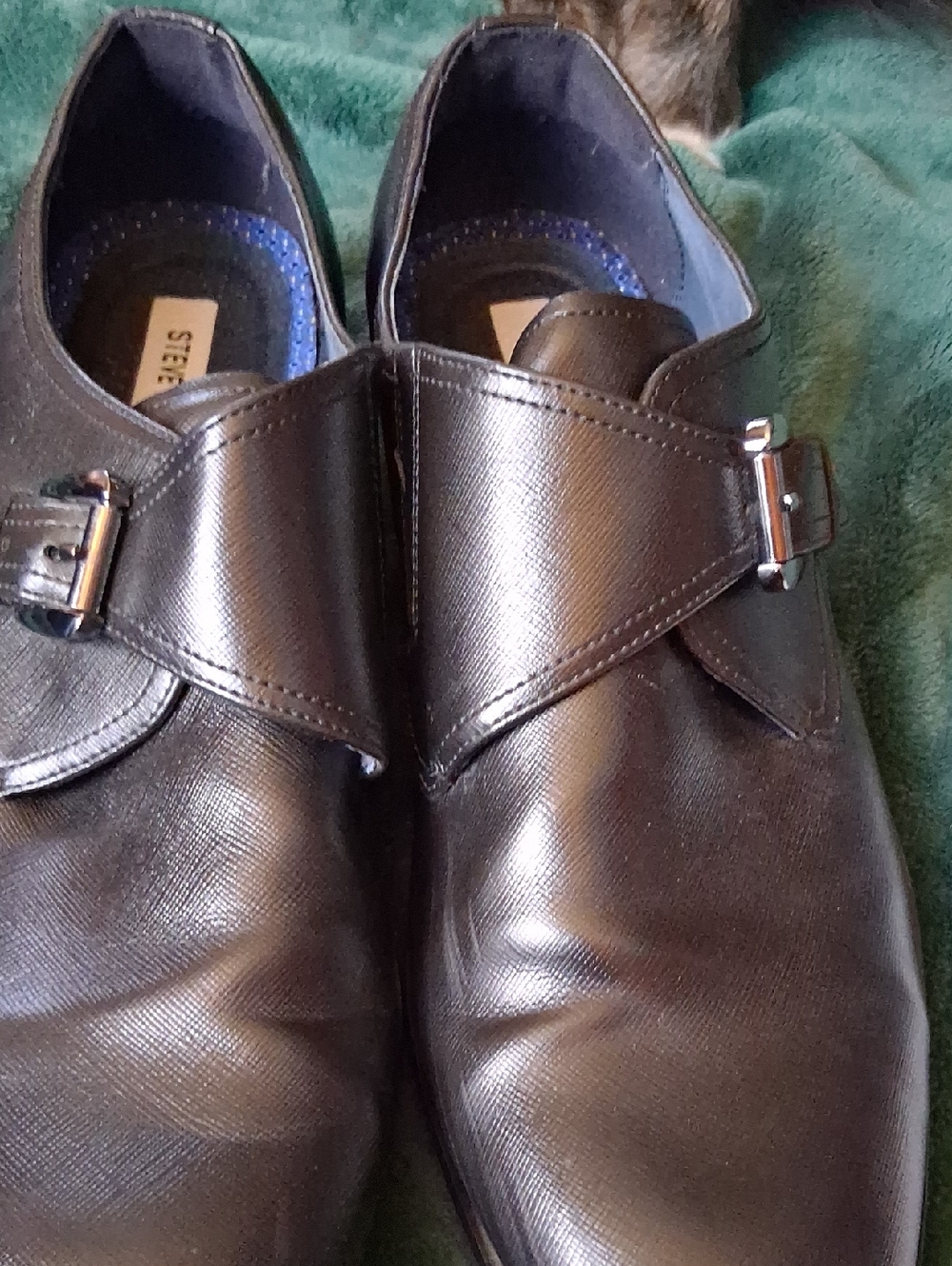 Steve Madden Black Monk Strap Dress Shoes